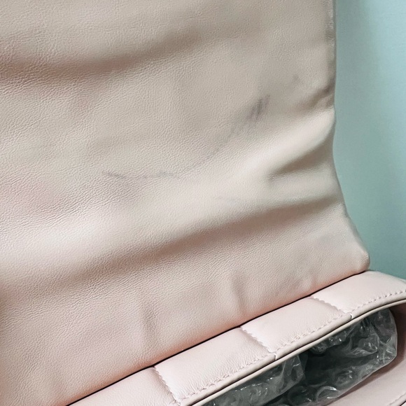 Next Pink Stud Quilted Gold Chain Evening Shoulder Clutch Crossbody Handbag - Picture 10 of 10